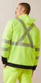 Rebar WorkTek Hi-Vis Full Zip Hoodie Back